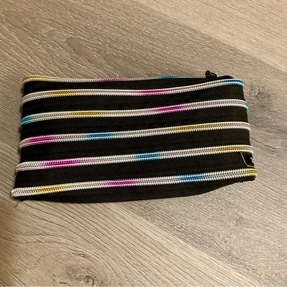 Zip-it black cosmetics bag or pencil pouch